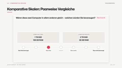 Komparative Skalen: Paarweise Vergleiche