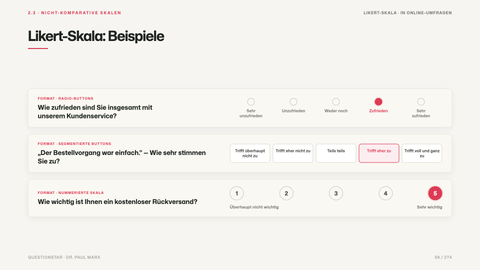 Likert-Skala: Beispiele