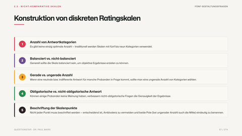 Konstruktion von diskreten Ratingskalen