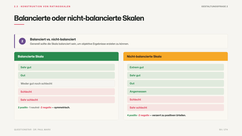 Balancierte oder nicht-balancierte Skalen