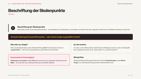 Beschriftung der Skalenpunkte