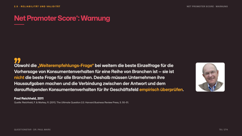 Net Promoter Score®: Warnung