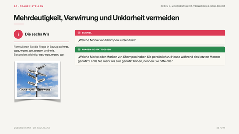 Mehrdeutigkeit, Verwirrung und Unklarheit vermeiden