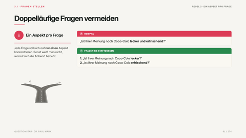Doppelläufige Fragen vermeiden