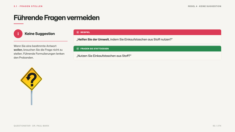 Führende Fragen vermeiden