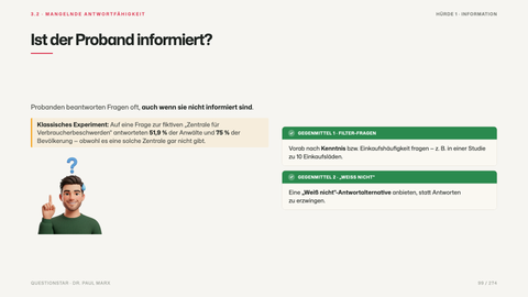 Ist der Proband informiert?