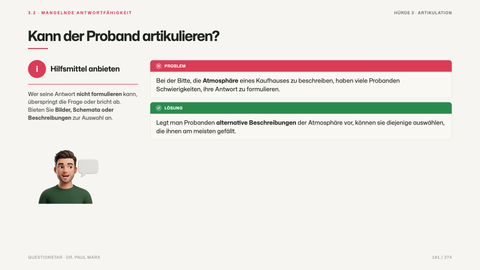 Kann der Proband artikulieren?