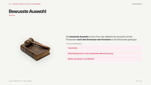 Bewusste Auswahl