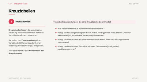 Kreuztabellen