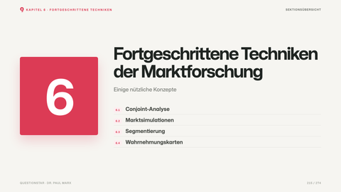 Fortgeschrittene Techniken der Marktforschung