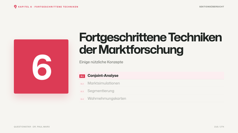 Fortgeschrittene Techniken der Marktforschung