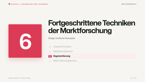 Fortgeschrittene Techniken der Marktforschung