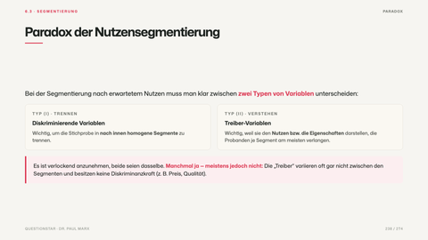 Paradox der Nutzensegmentierung