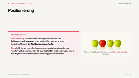 Positionierung