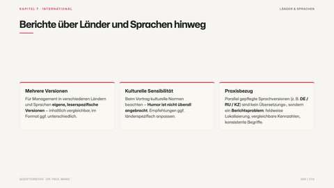 Berichte über Länder und Sprachen hinweg