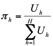 π_h = U_h geteilt durch Summe aller U_h